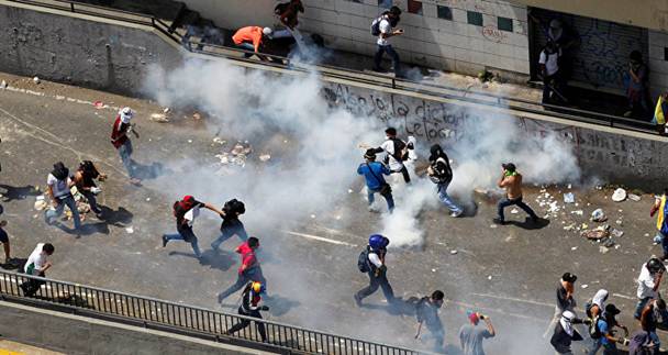 Proteste gegen den amtierenden Präsidenten Nicolás Maduro in Venezuela
